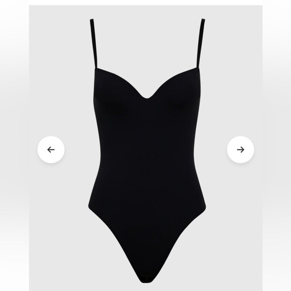 La SENZA black smooth lightly lined bodysuit Sz XL - Picture 3 of 4